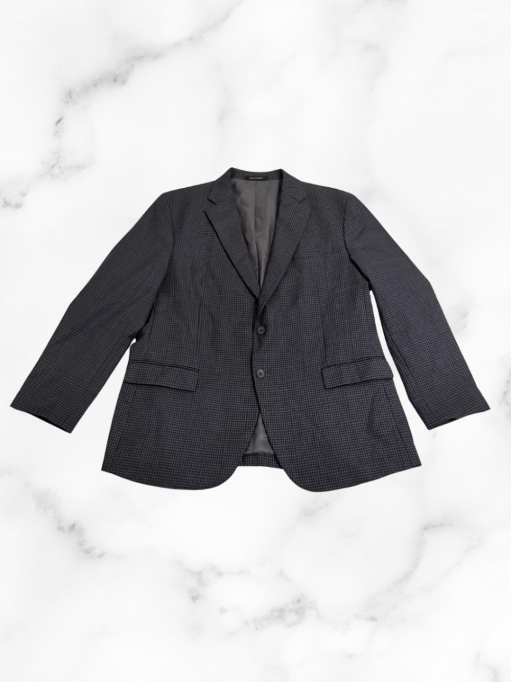 Mens Kenneth Cole Black and Navy Blue Suit Coat/Blazer